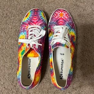 Superga platform tie dye sneakers
